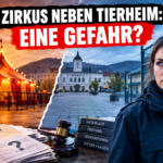 Konzeptionelle Darstellung der räumlichen Nähe von Zirkus und Tierheim in Ternitz auf dem Zirkusplatz.