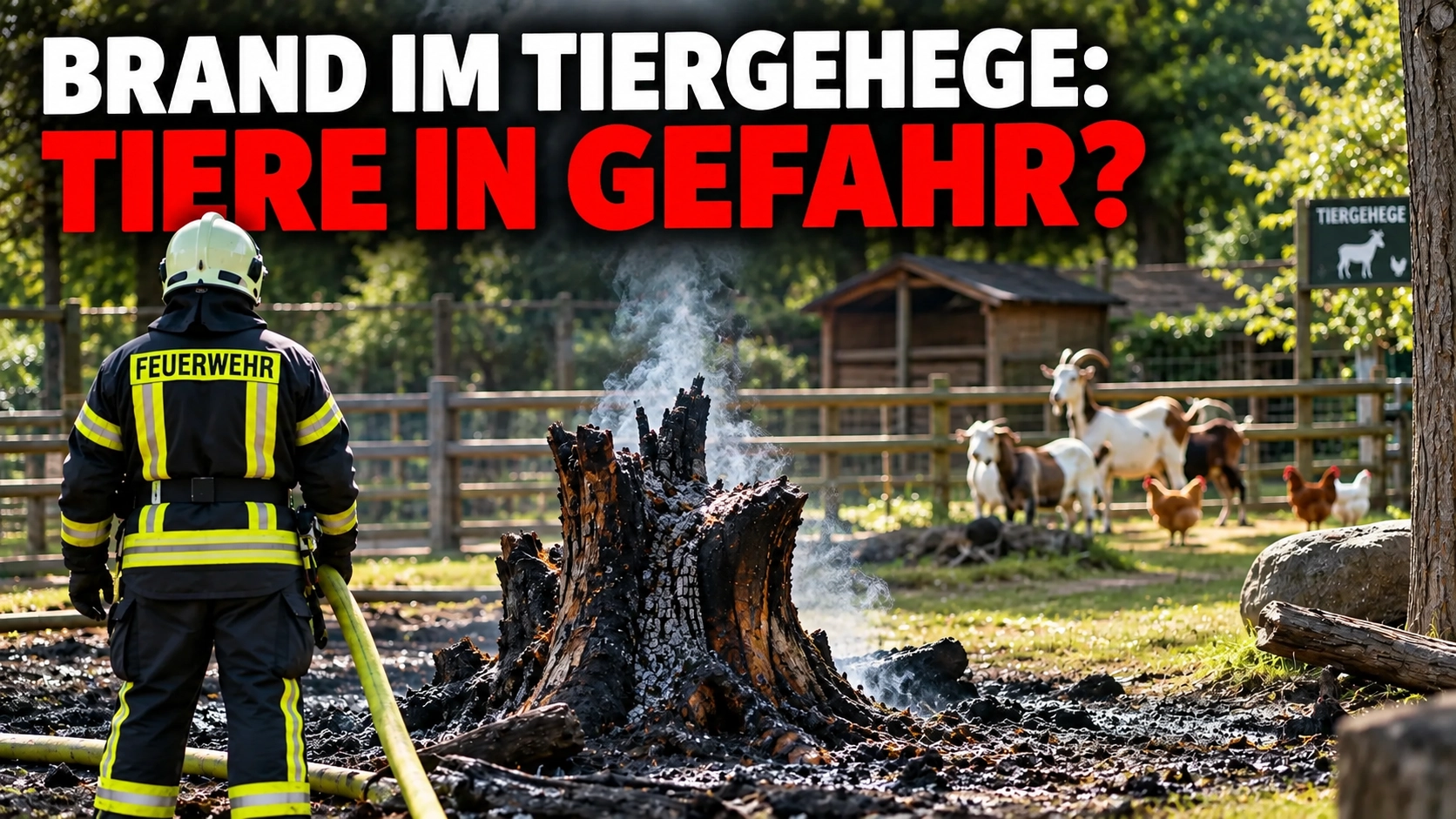 Brand im Tiergehege im Bad Windsheimer Kurpark schnell gelöscht