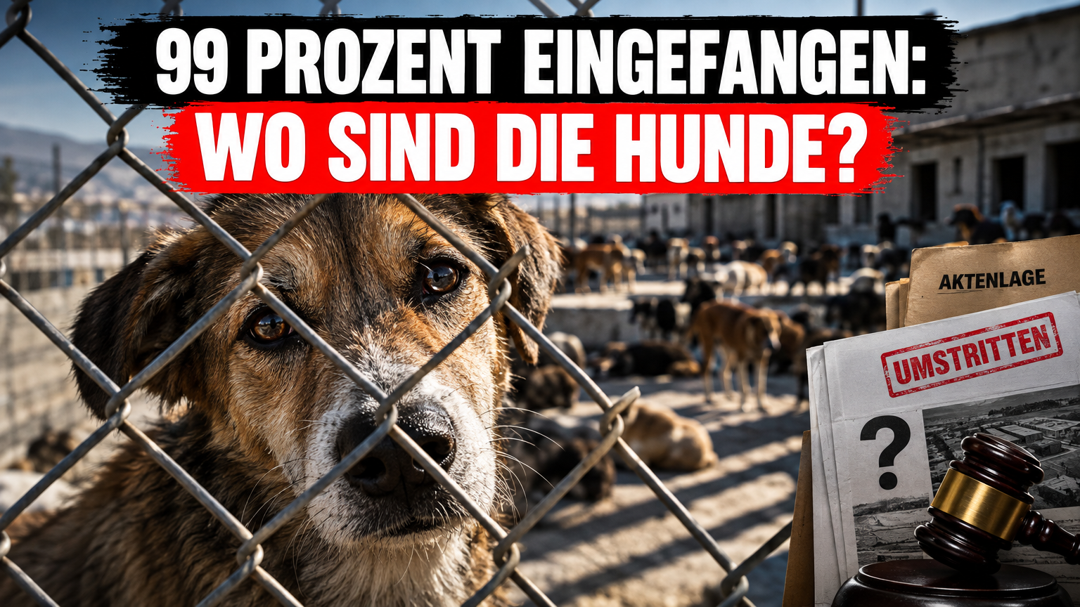 Straßenhunde in der Türkei: Ein Straßenhund in der Türkei blickt hinter einem Zaun hervor, während die staatliche Einsammlung von Straßenhunden für kontroverse Diskussionen sorgt.