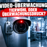 Eine moderne Überwachungskamera in einem Schlachthof zur Umsetzung der geplanten Videoüberwachung in Schlachthöfen.