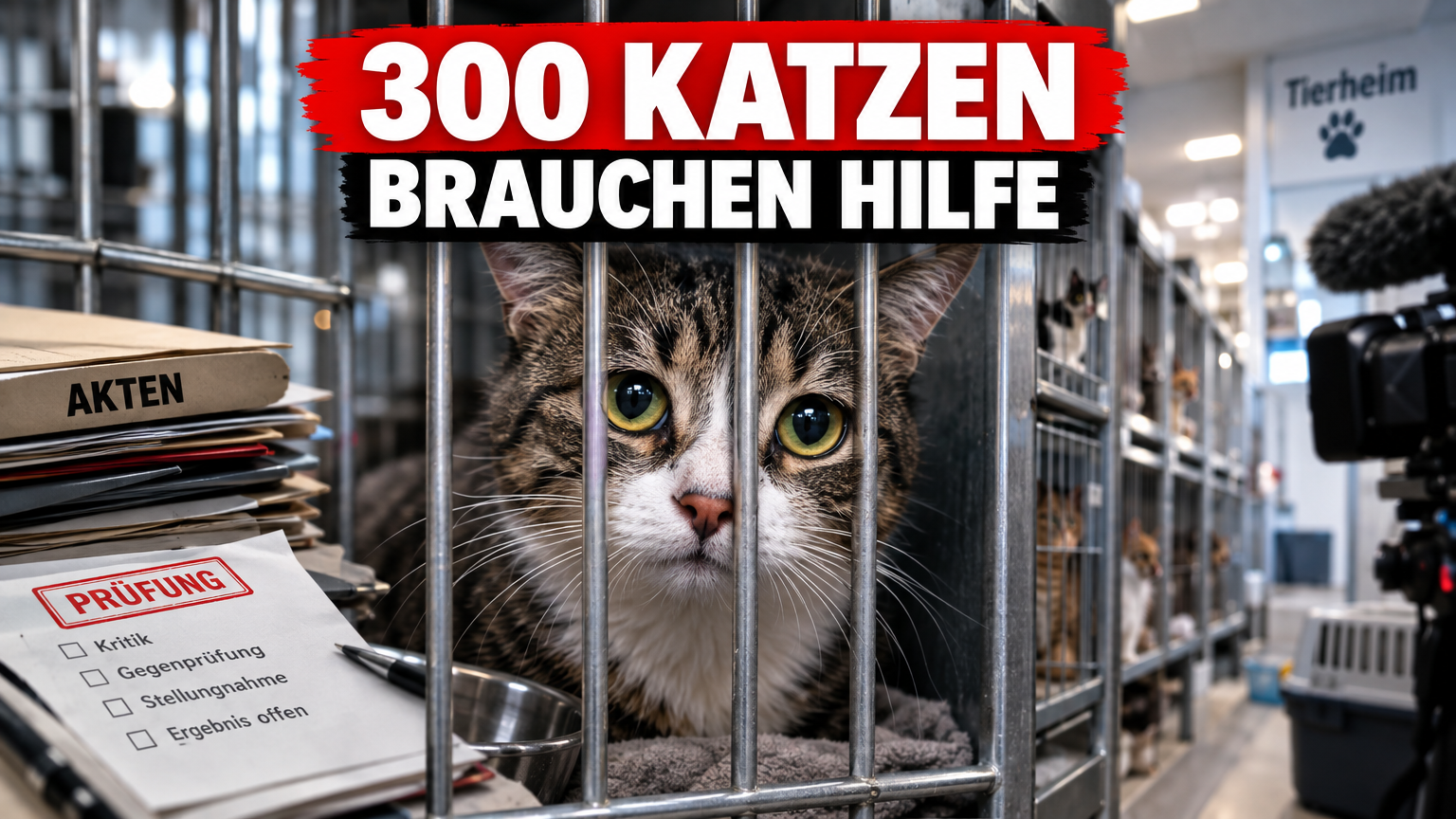 Tierheim Düsseldorf: 300 Katzen suchen dringend ein Zuhause: Eine traurige Katze hinter Gitterstäben im Tierheim Düsseldorf, wo aktuell 300 Katzen ein Zuhause suchen.