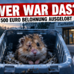 Sechs Hamster vor Tierheim in Ansbach ausgesetzt: Ein verletzter Hamster in einer Transportbox, nachdem sechs Hamster vor dem Tierheim in Ansbach ausgesetzt wurden.