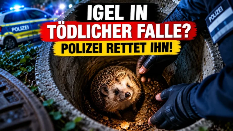 Polizei befreit stacheligen Spaziergänger aus einem tiefen Schacht in Frauenfeld. Zwei Polizisten retten den Igel bei einem nächtlichen Einsatz.