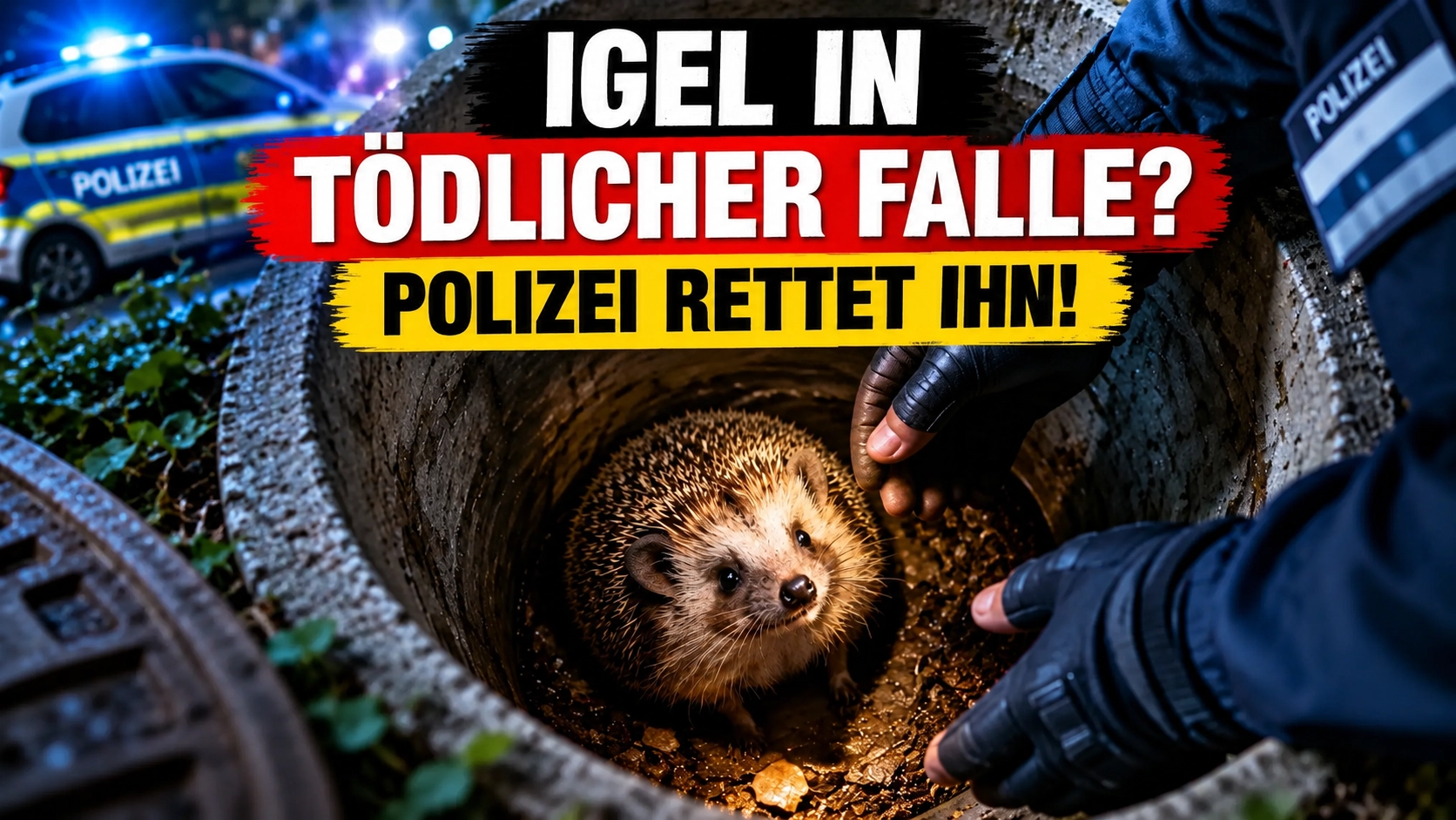 Igel fällt nachts in Schacht – Polizei befreit stacheligen Spaziergänger in Frauenfeld