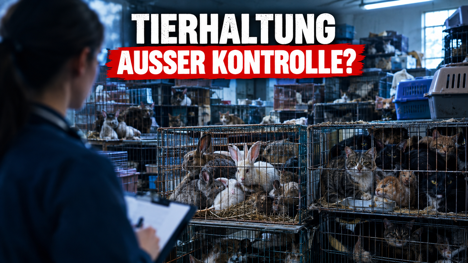 Ein Veterinärdienst-Mitarbeiter dokumentiert bei einer Kontrolle den Verdacht auf Animal Hoarding in Bremen.