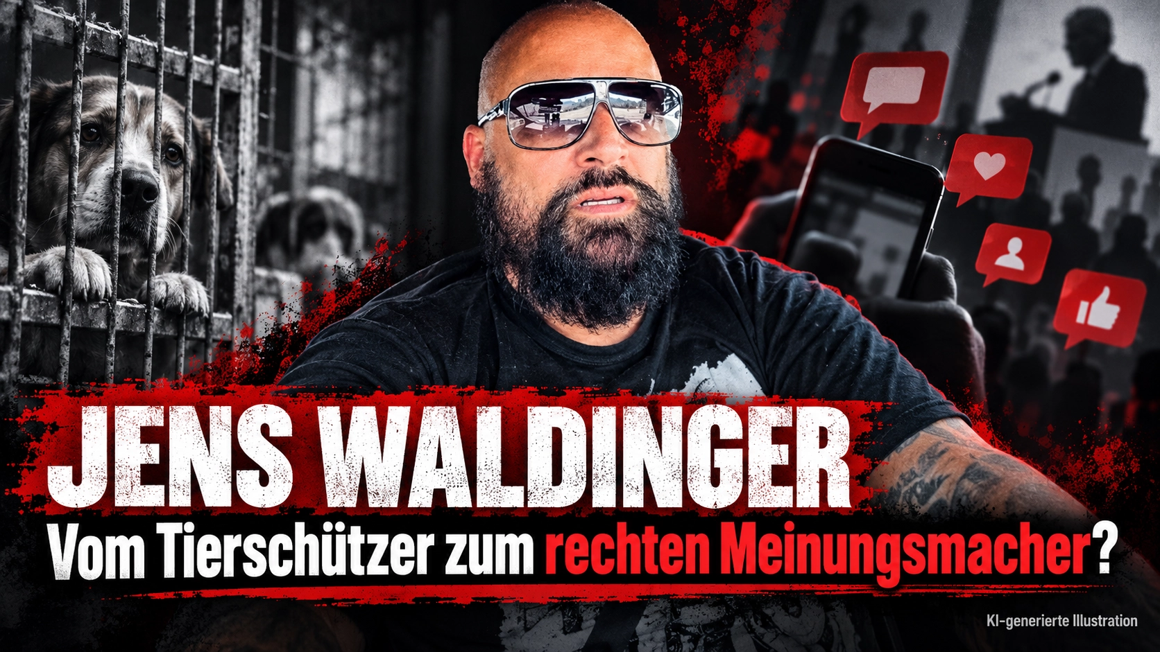 Jens Waldinger im Titelbild zum GERATI-Artikel über Tierschutz, politische Kommunikation und seinen öffentlichen Wandel.