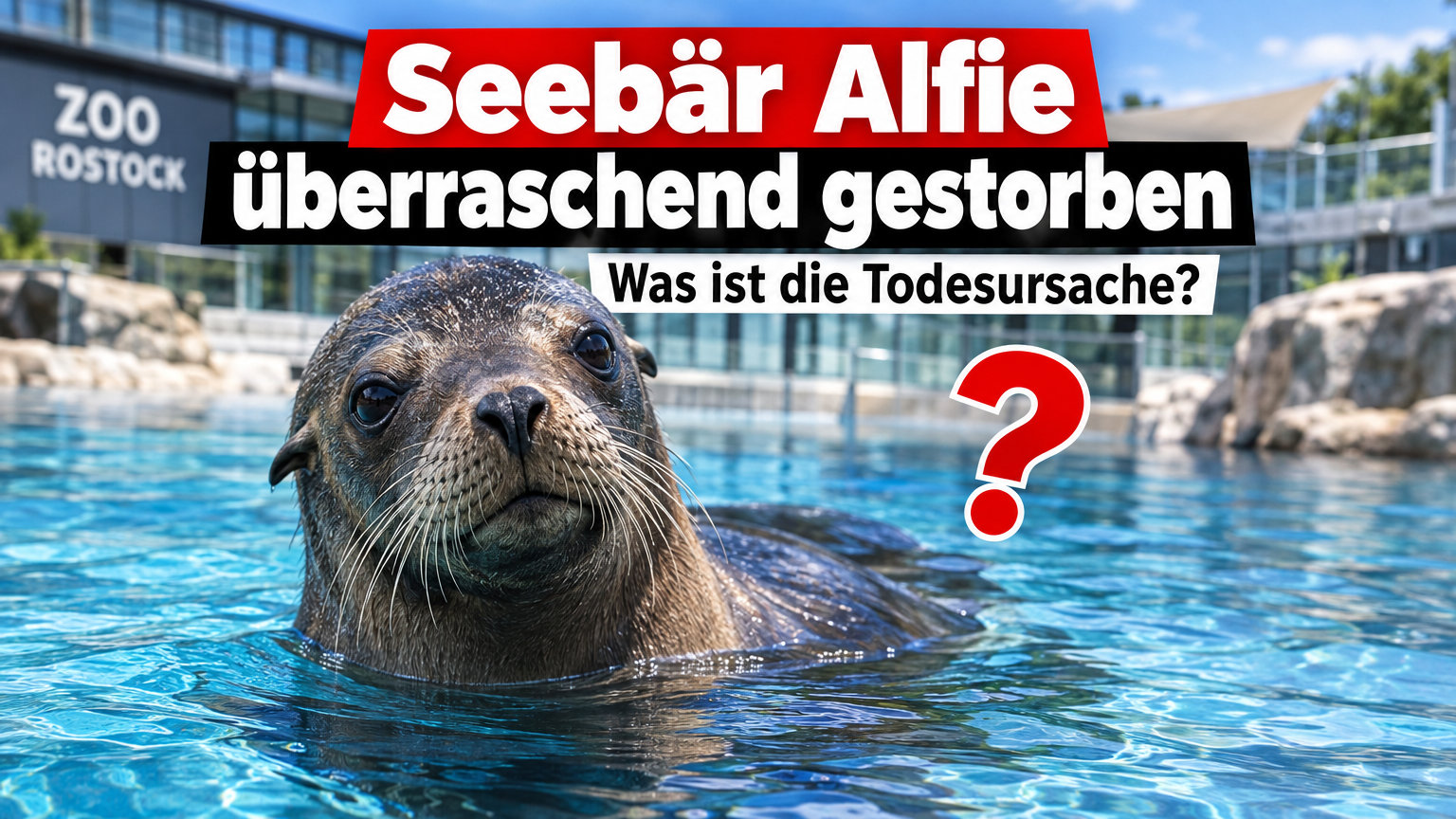 Seebär Alfie im Zoo Rostock überraschend gestorben: Der Südafrikanische Seebär Alfie schwimmt in der neuen Robbenanlage, nachdem er im Zoo Rostock überraschend gestorben ist.