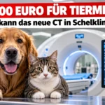 Landesschau Baden-Württemberg: Hund und Katze vor einem modernen CT-Gerät in einer Tierarztpraxis in Schelklingen