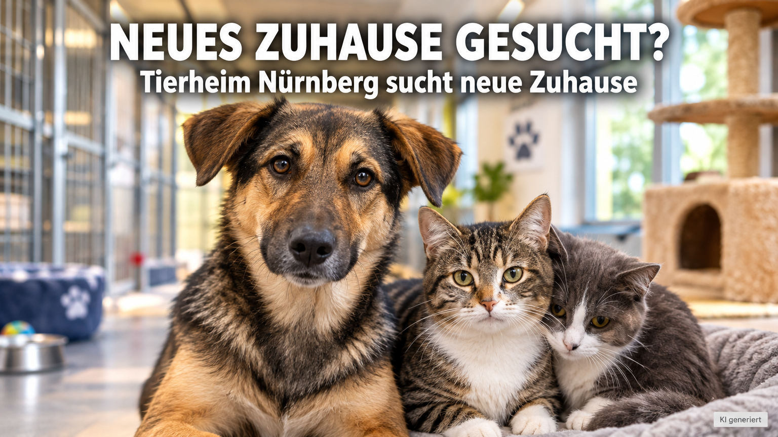 Tierheim Nürnberg sucht ein neues Zuhause für Hunde, Katzen und Kleintiere 1 Ein Hund und zwei Katzen warten im Tierheim Nürnberg auf ein neues Zuhause.