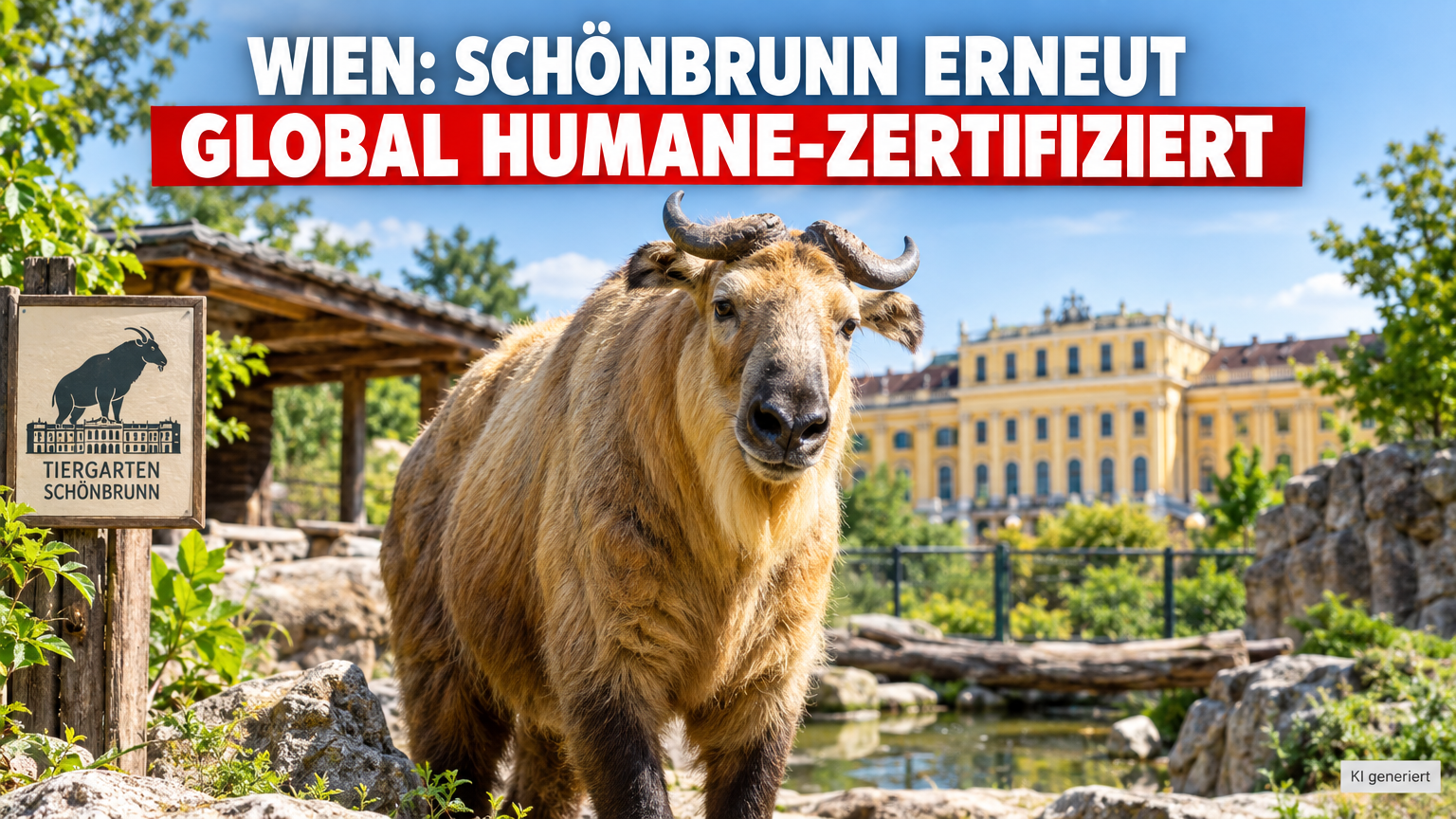 Tiergarten Schönbrunn erhält erneut Global-Humane-Zertifizierung 1 Tiergarten Schönbrunn erhält erneut Global-Humane-Zertifizierung: Ein Goldtakin in einer modernen Anlage, nachdem der Tiergarten Schönbrunn erneut die Global-Humane-Zertifizierung erhalten hat.