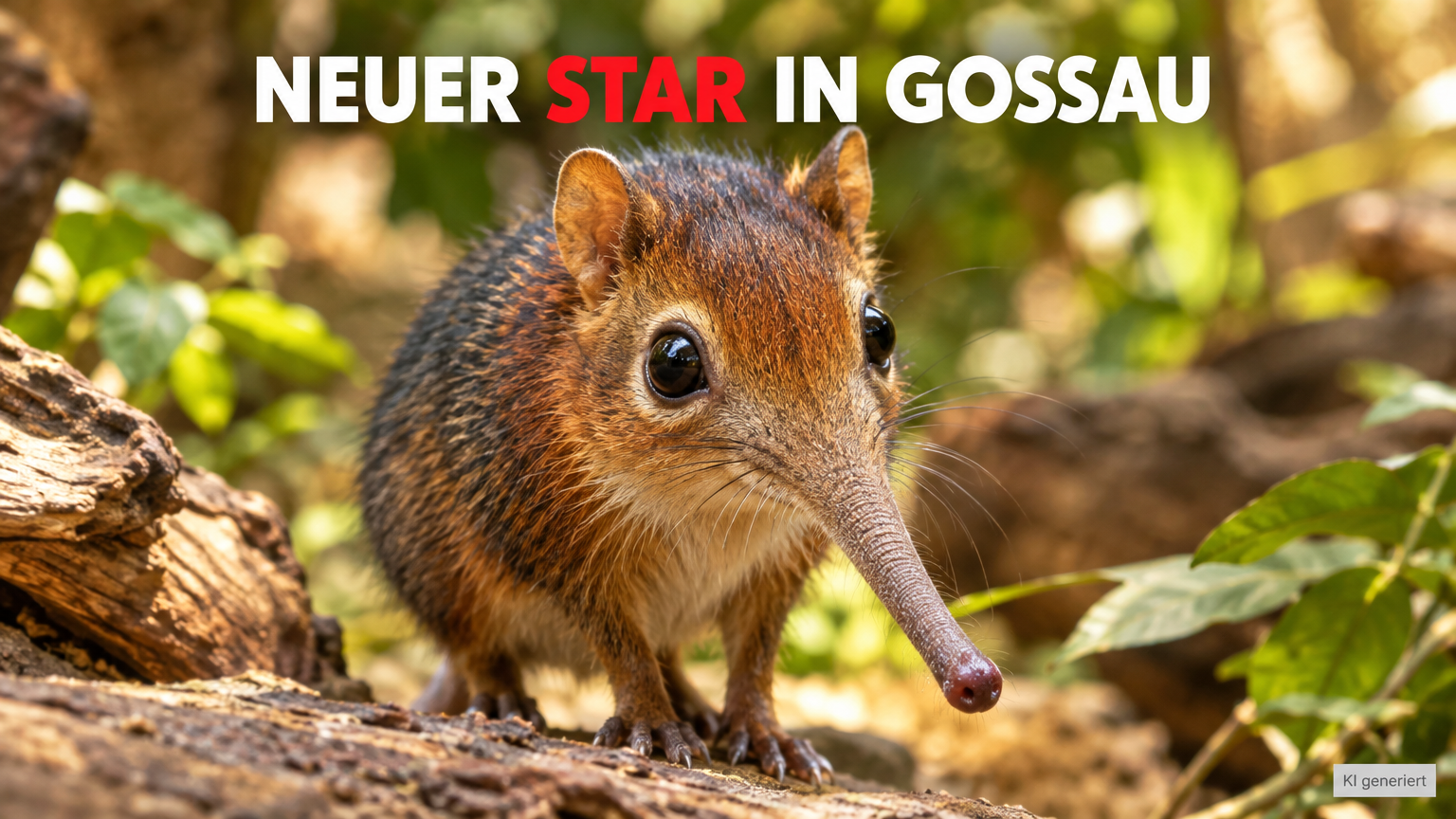 Rüsselhündchen zieht im Walter Zoo in Gossau ein 1 Ein niedliches Rüsselhündchen zieht im Walter Zoo in Gossau ein und erkundet neugierig sein neues Gehege.
