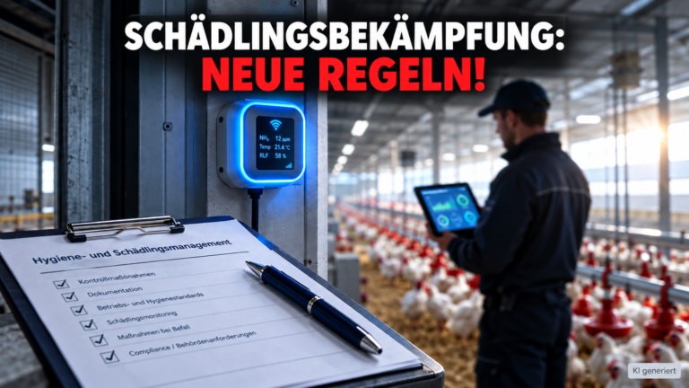 Professionelle Schädlingsbekämpfung im Geflügelstall durch digitales Monitoring und moderne Dokumentation