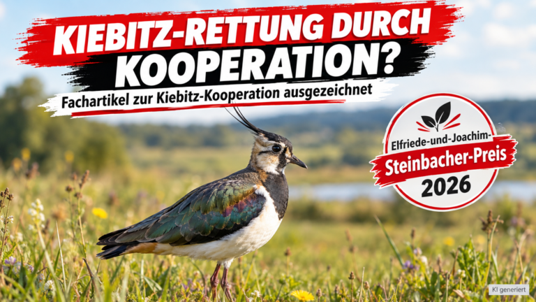 Ein prachtvoller Kiebitz in einer Wiese als Symbol für den erfolgreichen Kiebitzschutz in Rheinland-Pfalz.