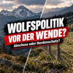 KI-generiertes Symbolbild. Wolfsregulierung im Kanton Schwyz: Streit um Abschüsse und Herdenschutz