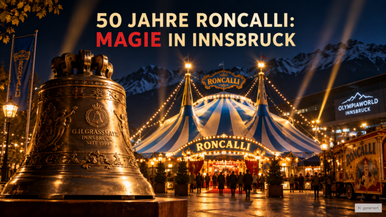 KI-generiertes Symbolbild. Zirkus Roncalli in Innsbruck: Jubiläumstournee mit Tiroler Glockenklang