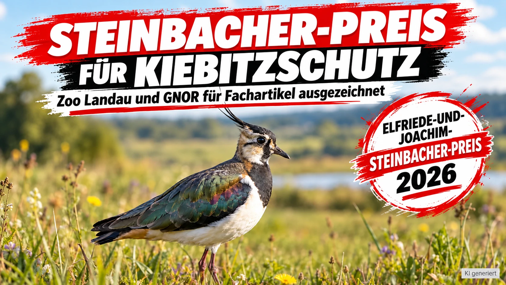 Steinbacher-Preis 2026 für Fachartikel über den Kiebitzschutz in Rheinland-Pfalz