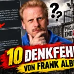 Frank Albrecht von Projekt Endzoo mit zwei Facebook-Beiträgen ohne Reaktionen. GERATI-Titelbild mit der Aufschrift „10 Denkfehler von Frank Albrecht“.