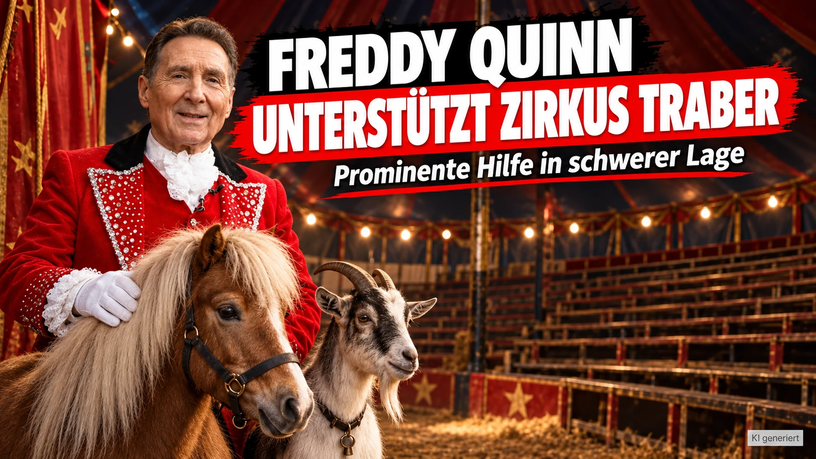 Freddy Quinn unterstützt Zirkus Traber mit Auftritt in schwieriger Lage