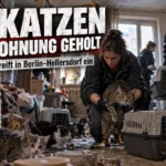 22 Katzen in Berlin-Hellersdorf werden bei einem Einsatz des Veterinäramts aus einer verwahrlosten Wohnung geholt.